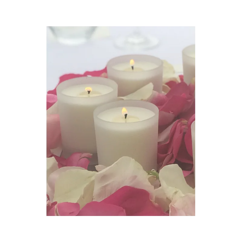 Pack 3 - Illuminate with satin glass candles -...