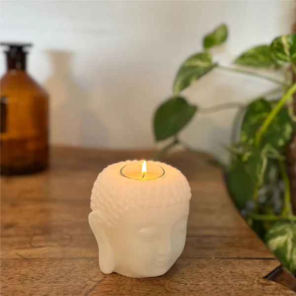 Wax lantern buddha head shaped