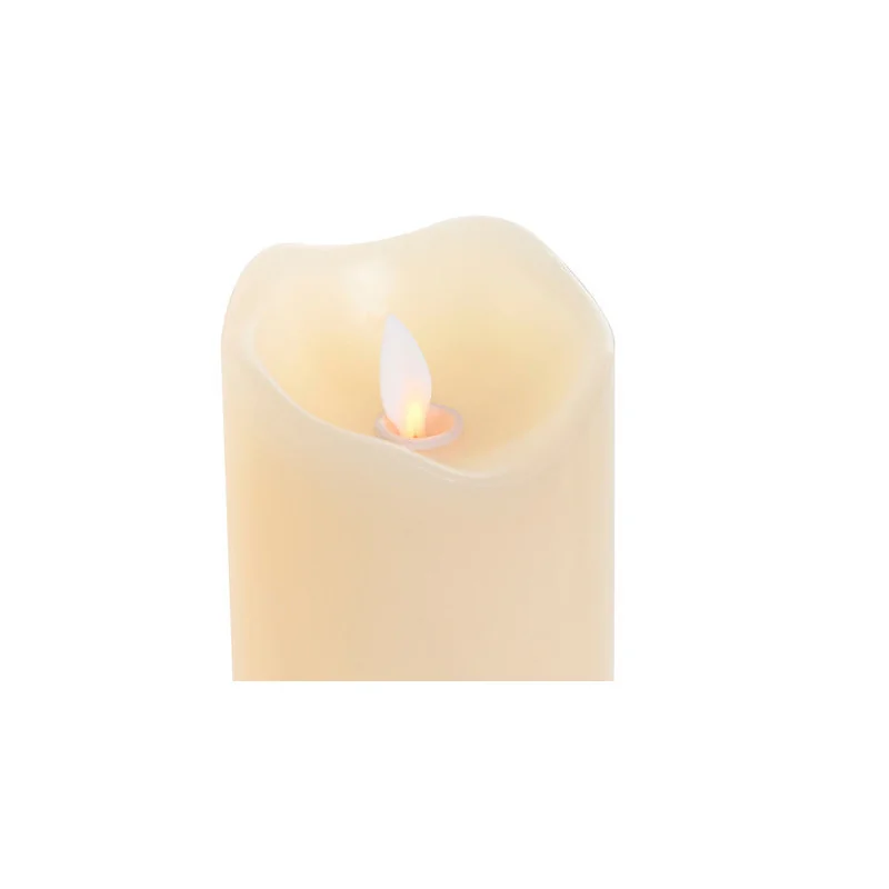 Premium Real Wax LED Candle with Moving Flame –...