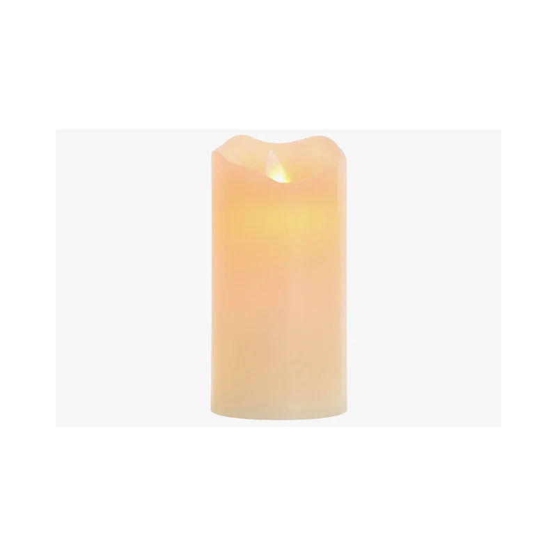 Premium Real Wax LED Candle with Moving Flame –...
