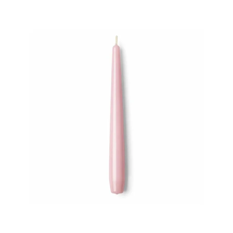 Vela cónica rosa pastel decorativa, estilo suave para ambientación