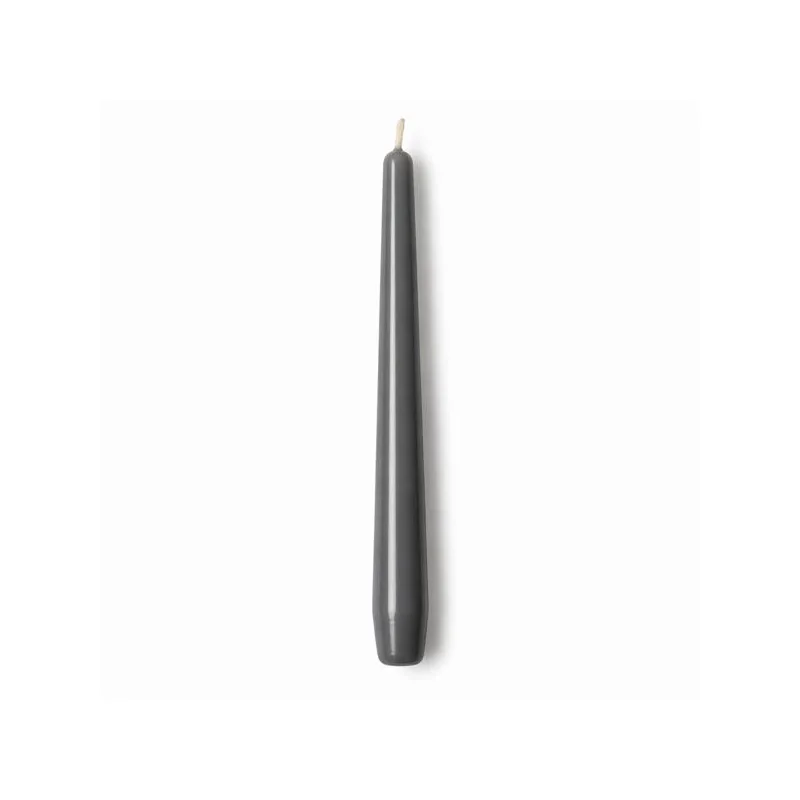 Vela cónica gris oscuro elegante, perfecta para decoración sofisticada