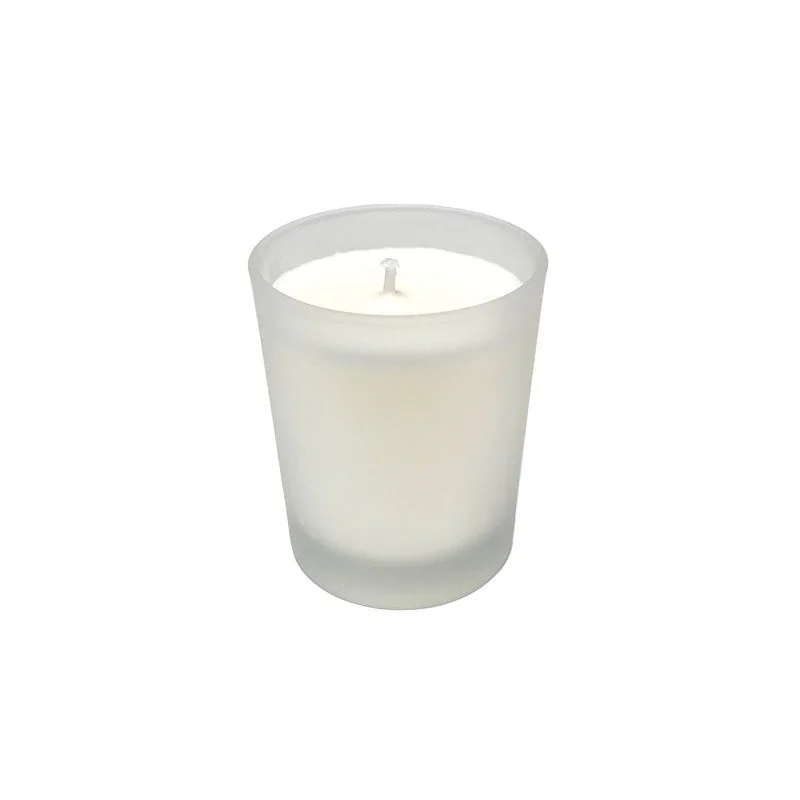 VELA VASO CRISTAL SATINADO CERA VEGETAL
