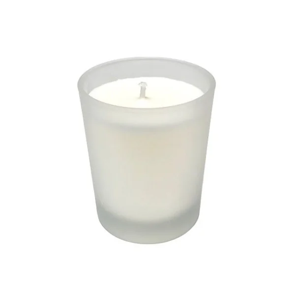 VELA VASO CRISTAL SATINADO CERA VEGETAL